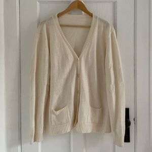 Brandy Melville white oversized wool blend cardigan